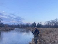 Blake on the Lower Credit River fighting a February Chrome Steelhead ...