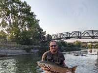 Mike on The Ganaraska River with a dandy Lake Ontario Coho Salmon ...