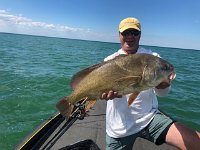 Russ with a Lake St. Clair Sheephead / Drum ...